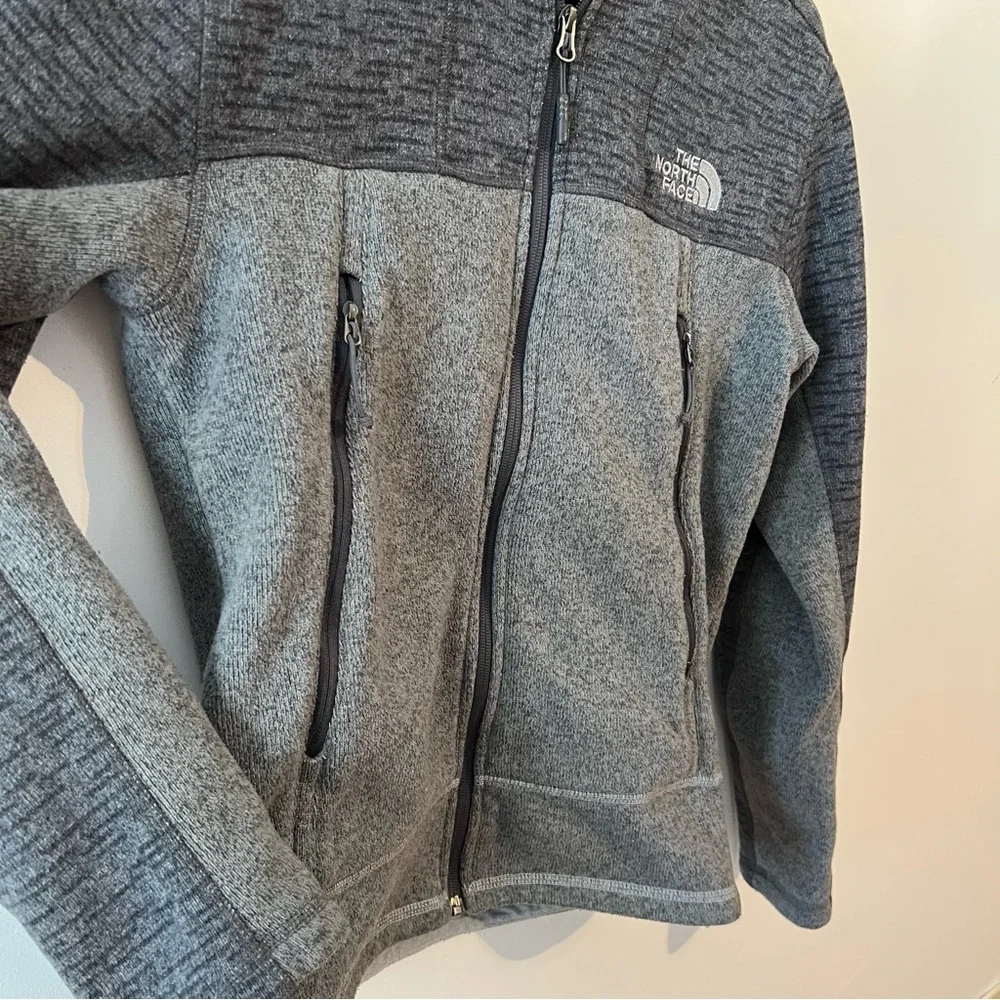The North Face Men's S Gray Charcoal Gordon Lyons Alpine Full Zip Fleece Hoodie